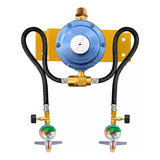 Central Gás Glp P  2 Botijões P13 Reg 7kg Com Manômetro
