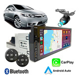 Central Multimídia Encaixe 1din Carplay Android Auto Gps Bt