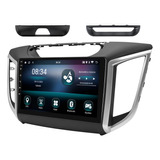 Central Multimidia Hyundai Creta Android 13 2gb Carplay 9p Cor Preto Com Acabamento Prata