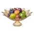 Centro De Mesa Fruteira Folhas Vitazza Com Pe Colorido Cor Ambar