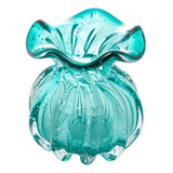 Centro De Mesa Murano Trouxinha Vaso Italy Tiffany 13cm