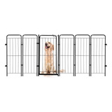 Cercado Cachorro Caes Grande Portao 5 Modulos 236x98cm Cor Preto