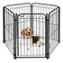 Cercado Cachorro Pet Cercadinho 4 Modulos   Portao 334x82cm Cor Preto