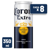Cerveja Corona Extra Lata 350ml- Pack 8 Unidades
