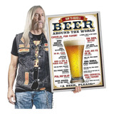Cervejas Vintage Retrô Quadro Barbearia Poster Grande A2 11