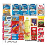 Cesta Básica Completa Alimentos higiene 19produtos Qualidade