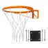 Cesta De Basquete Aro Reforçado Tam Oficial C/ Rede E Flange
