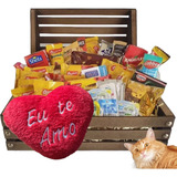 Cesta De Café Da Manhã Chocolate Presente Baú Pelucia