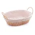 Cesta Oval C/ Alça Em Papel E Forro Tecido 27x20x12cm- Wolff