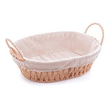 Cesta Oval C  Alça Em Papel E Forro Tecido 27x20x12cm  Wolff