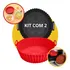 Cesto Forma Silicone Airfryer 20cm Antiaderente 2 Unidades