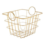 Cesto Organizador Home Style Aurum Cor Dourado