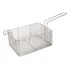 Cesto Para Fritadeira Retangular Niquelado 24 X 17 X 11 Cm Peneira Aramado Reforçado