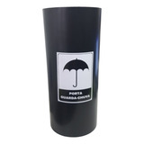 Cesto Plástico Porta Guarda Chuva Com Silk Preto   Plástico