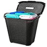 Cesto Rattan Tampa Basculada Com Alça 50 Litros Arqplast