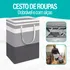 Cesto Roupa Suja Bolsa Grande 75l Dobrável Multiuso Lavanderia Praia Utensílios Casa Porta Treco Toalha Piscina Lavação Hotel Cinza Casa Attract 4x4sc