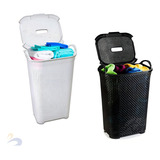 Cesto Saco Organizador Roupa Suja Roupeiro Multiuso 50litros Cor Branco