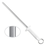 Chaira Inox Dupla Função Cabo Branco Com Argola 12 Mundial