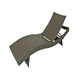 Chaise Cadeira Espreguiçadeira De Piscina Jardim E Varanda Junco Fibra Sintética Alumínio