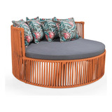 Chaise Maitê Corda Náutica Impermeável C  Almofada Brinde