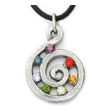 Chakra Espiral Colar Pingente Com Cristais Swarovski Amuleto