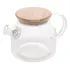 Chaleira De Vidro Wolff 600ml Com Tampa Em Bambu Ref.29086 Cor Transparente