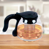 Chaleira E Bule De Vidro Com Infusor De Chá Café Inox 1000ml