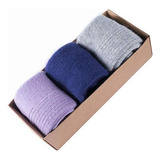  Chao Ran 3 Pares De Meias Femininas De Lã De Inverno Vestid