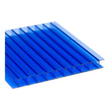 Chapa De Policarbonato Alveolar Azul 1,05x3,00 6 Mm