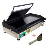 Chapa Lanche Eletrica 220v C Prensa 85x47 Profissional Inox