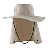 Chapéu Bege Claro Com Proteção De Pescoço Australiano