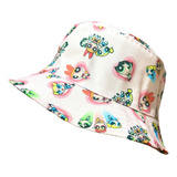 Chapéu Buckethat Meninas Super Poderosas Verão Praia Piscina