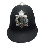 Chapéu Capacete Plástico Policial Festa Fantasia Preto