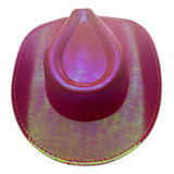Chapéu Cowboy Holográfico Rosa Chiclete