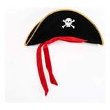 Chapéu De Capitão Pirata Luxo Em Veludo Acessório Fantasia