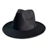 Chapéu Fedora Feltro Unisex Preto Aba Dura 6 Cm Casamento