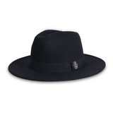 Chapeu Fedora Preto Aba