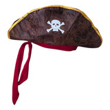 Chapeu Pirata Marrom Com