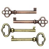 Chave De Esqueleto De Barril Oco Ky-2ab E Ky-3ab, Chaves De Esqueleto De Latão Antigo, Substituição Universal De Chave De Barril, Chave De Esqueleto Genérica Para Móveis E Fechaduras Vintage (pacote