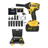 Chave Impacto 2 Baterias 21v Furadeira Parafusadeira Bomder Cor Amarelo 110v 220v