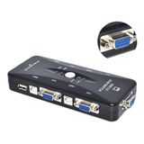 Chaveador Kvm Usb Switch Com 01 Entrada E 04 Saídas Vga