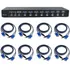 Chaveador Switch Kvm Vga - Usb 8 Portas + 8 Cabos Kvm 1,50m