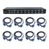 Chaveador Switch Kvm Vga - Usb 8 Portas + 8 Cabos Kvm Migtec
