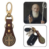 Chaveiro Couro Luxo Marrom