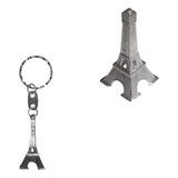 Chaveiro De Torre Eiffel Paris Prateado Em Metal 10cm Cv18