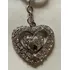 Chaveiro Dois Corações Prateado Com Strass Lindo