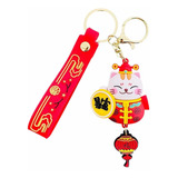 Chaveiro Manekineko Emborrachado Gato