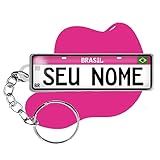 Chaveiro Placa Carro Rosa