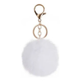 Chaveiro Pompom Brasil Branco