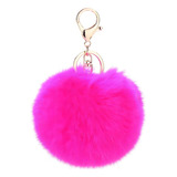 Chaveiro Pompom Brasil Rosa